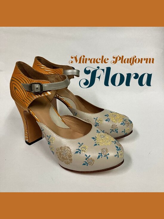 John Fluevog Shoes - *BRAND NEW!* Fluevog 2017 Miracle Platform FLORA, Floral, Size 9.5 (TTS, narrow)